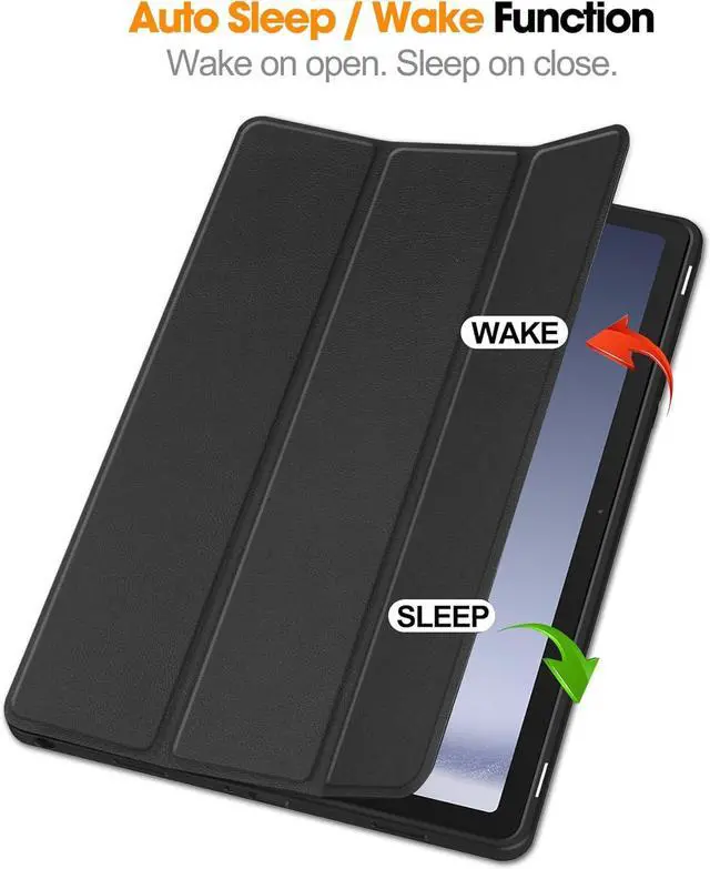 Alt view image 3 of 7 - WERLEO Case for Samsung Galaxy Tab A9 Plus 11 Inch 2023 SM-X210/X215/X216/X218, Slim Smart Stand Cover Protective Cover with Pencil Holder, Stand, Universal Stylus Pen