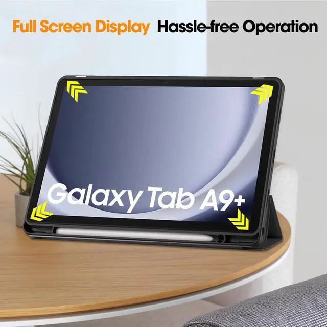 Alt view image 7 of 7 - WERLEO Case for Samsung Galaxy Tab A9 Plus 11 Inch 2023 SM-X210/X215/X216/X218, Slim Smart Stand Cover Protective Cover with Pencil Holder, Stand, Universal Stylus Pen