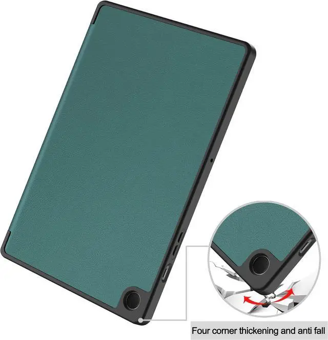 Alt view image 4 of 7 - WERLEO Case for Samsung Galaxy Tab A9 Plus 11 Inch 2023 SM-X210/X215/X216/X218, Slim Smart Stand Cover Protective Cover with Pencil Holder, Stand, Universal Stylus Pen Dark Green