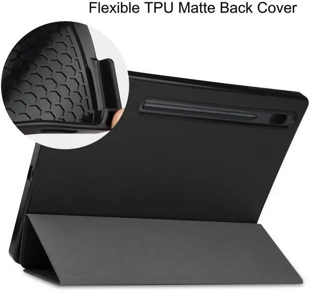 Alt view image 5 of 7 - WERLEO Case for Samsung Galaxy Tab S8 Plus 2022 / S7 FE 2021 / S7 Plus 2020 12.4 inch, Slim Smart Stand Cover Protective Cover with Pencil Holder, Stand, Universal Stylus Pen