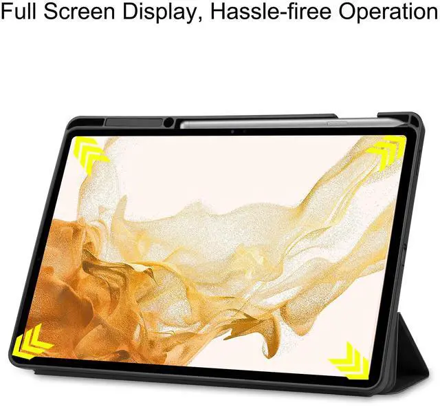 Alt view image 4 of 7 - WERLEO Case for Samsung Galaxy Tab S8 Plus 2022 / S7 FE 2021 / S7 Plus 2020 12.4 inch, Slim Smart Stand Cover Protective Cover with Pencil Holder, Stand, Universal Stylus Pen