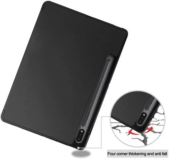 Alt view image 5 of 7 - WERLEO Case for Samsung Galaxy Tab S8 11 inch 2022/Tab S7 2020 11" Model SM-X700/X706/T870/T875/T878, Slim Smart Stand Cover Protective Cover with Pencil Holder, Stand, Universal Stylus Pen