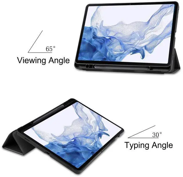 Alt view image 3 of 7 - WERLEO Case for Samsung Galaxy Tab S8 11 inch 2022/Tab S7 2020 11" Model SM-X700/X706/T870/T875/T878, Slim Smart Stand Cover Protective Cover with Pencil Holder, Stand, Universal Stylus Pen