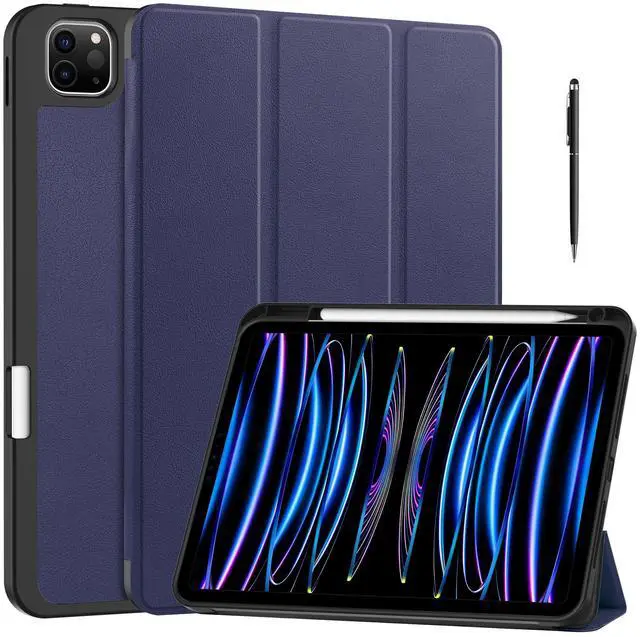 Main image of WERLEO Case for iPad Pro 11 Inch 2022 2021 2020 2018, Slim Smart Stand Cover for for iPad Pro 11 4th Gen 2022/3rd Gen 2021/ 2nd Gen 2020/1st Gen 2018 with Pencil Holder, Universal Stylus Pen Blue