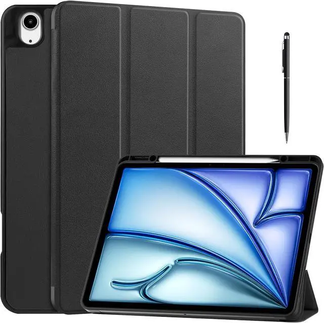 Main image of WERLEO Case for iPad Air 13 Inch M3 2025 / M2 2024, Slim Smart Stand Cover Protective Cover with Pencil Holder, Stand, Universal Stylus Pen,Support Pencil Charging + Auto Wake/Sleep