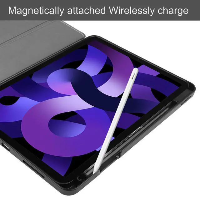 Alt view image 2 of 7 - WERLEO Case for iPad Air 11 inch M3 2025) / M2 2024, iPad Air 5th Generation 2022 / 4th Generation 2020 10.9 inch, Slim Smart Stand Cover with Pencil Holder, Universal Stylus Pen Grey