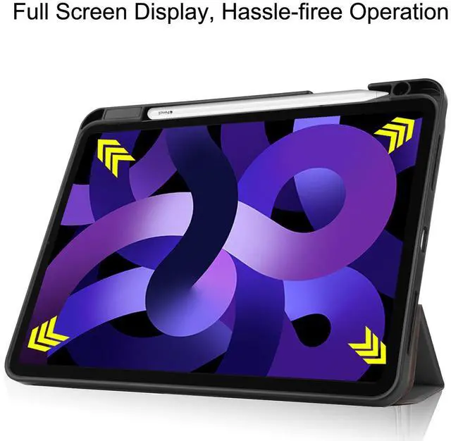 Alt view image 7 of 7 - WERLEO Case for iPad Air 11 inch M3 2025) / M2 2024, iPad Air 5th Generation 2022 / 4th Generation 2020 10.9 inch, Slim Smart Stand Cover with Pencil Holder, Universal Stylus Pen Grey