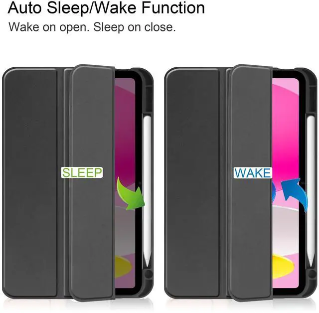 Alt view image 2 of 7 - WERLEO Case for iPad A16 11th Generation 11 inch 2025 / iPad 10th Generation 10.9 inch 2022, Slim Smart Stand Cover with Pencil Holder, Universal Stylus Pen