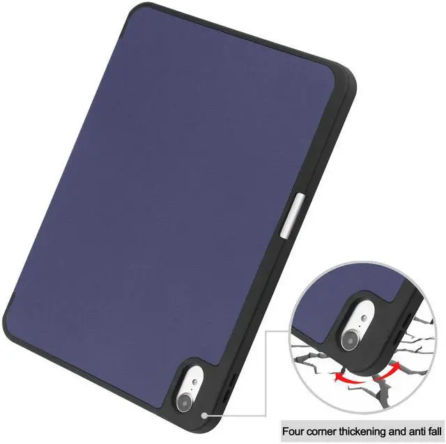 Alt view image 4 of 7 - WERLEO Case for iPad A16 11th Generation 11 inch 2025 / iPad 10th Generation 10.9 inch 2022, Slim Smart Stand Cover with Pencil Holder, Universal Stylus Pen Blue
