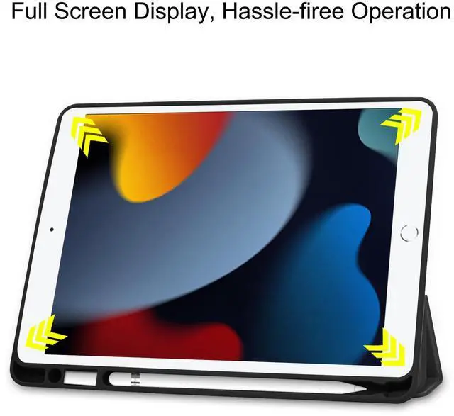Alt view image 4 of 7 - WERLEO Case for iPad 10.2 Inch 2021/2020/2019, iPad 9th/8th/7th Generation 10.2" Slim Smart Stand Cover with Pencil Holder, Universal Stylus Pen