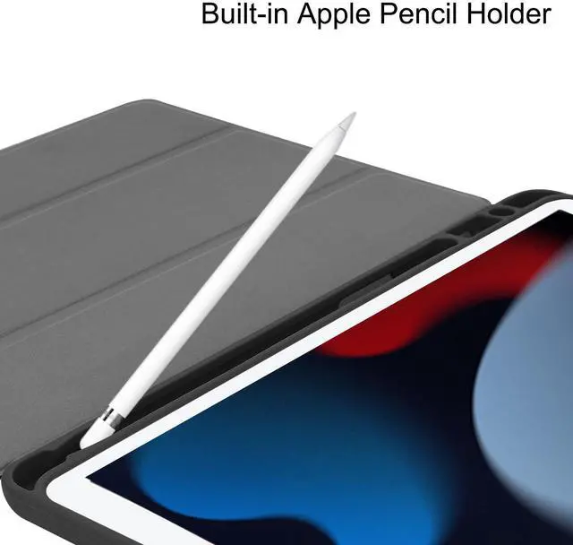 Alt view image 5 of 7 - WERLEO Case for iPad 10.2 Inch 2021/2020/2019, iPad 9th/8th/7th Generation 10.2" Slim Smart Stand Cover with Pencil Holder, Universal Stylus Pen