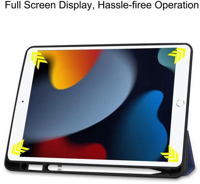 Alt view image 4 of 7 - WERLEO Case for iPad 10.2 Inch 2021/2020/2019, iPad 9th/8th/7th Generation 10.2" Slim Smart Stand Cover with Pencil Holder, Universal Stylus Pen