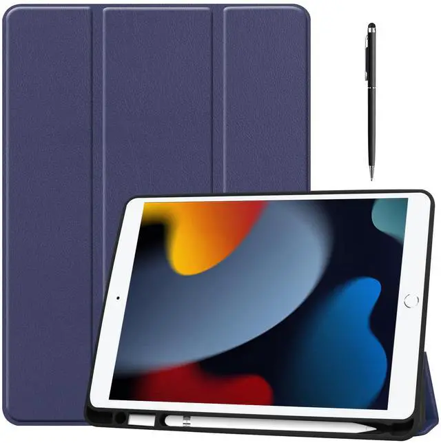 Main image of WERLEO Case for iPad 10.2 Inch 2021/2020/2019, iPad 9th/8th/7th Generation 10.2" Slim Smart Stand Cover with Pencil Holder, Universal Stylus Pen
