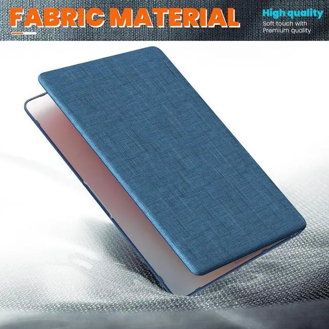 Alt view image 3 of 7 - WERLEO Compatible for MacBook Pro 13 inch Case M2 2024 2023 2022-2016 M1 A2338 A2289 A2251 A2159 A1989 A1706 A1708 - Fabric Textured Hard Shell Case with Foldable Kickstand & Keyboard Covers