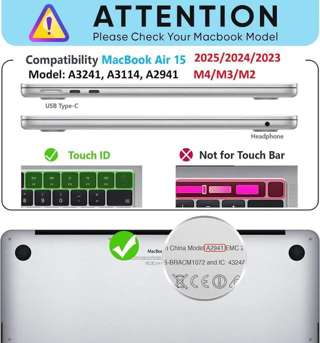 Alt view image 2 of 7 - WERLEO Compatible for MacBook Air 15 inch Case M4 2025 2024 2023 M3 M2 A3241 A3114 A2941 - Fabric Textured Hard Shell Case with Foldable Kickstand & Keyboard Cover