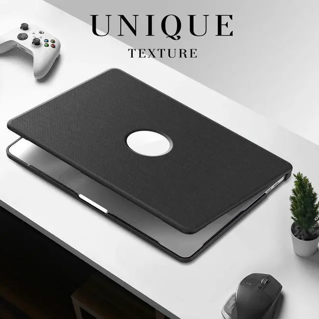 Alt view image 5 of 7 - WERLEO Case for MacBook Pro 13 inch M2 2024 2023 2022-2016 M1 A2338 A2289 A2251 A2159 A1989 A1706 A1708 Fabric Textured Hard Shell Case with Foldable Kickstand & Keyboard Covers & Logo Cutout Design