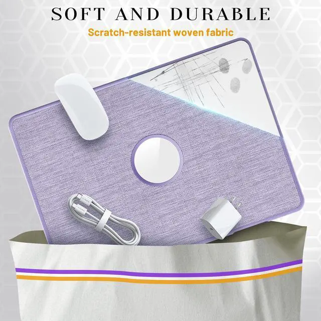 Alt view image 3 of 7 - WERLEO for MacBook Air 13.6 inch Case 2025 2024 2023 2022 M4 A3240 M3 A3113 M2 A2681, Woven Fabric Textured Hard Shell Cover with Foldable Kickstand & Keyboard Cover & Logo Cutout Design Purple