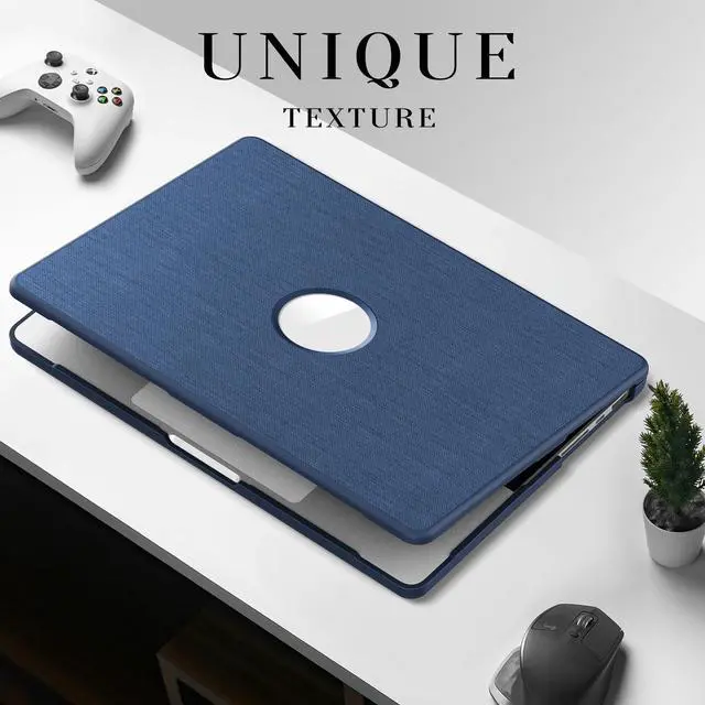 Alt view image 4 of 7 - WERLEO for MacBook Pro 14 inch Case 2025-2021 M4 M3 M2 M1 Pro/Max A3401 A3185 A3112 A2992 A2918 A2779 A2442, Fabric Textured Hard Shell Cover with Foldable Kickstand & Keyboard Cover & Logo Cutout