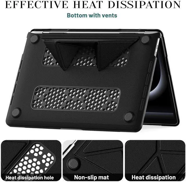 Alt view image 4 of 7 - WERLEO Case for MacBook Pro 13 inch Case M2 2025 2024 2023 2022-2016 A2338 M1 A2251 A2289 A2159 A1989 A1708 PU Leather Hard Shell Case with Foldable Kickstand & Keyboard Covers & Logo Cutout