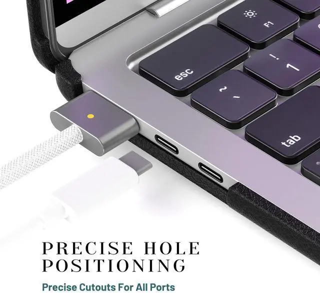 Alt view image 7 of 7 - WERLEO Case for MacBook Air 13 inch 2025 2024 2023 2022 M4 A3240 M3 A3113 M2 A2681 PU Leather Hard Shell Case with Foldable Kickstand & Keyboard Covers & Logo Cutout