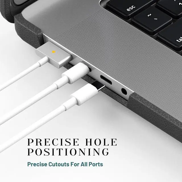 Alt view image 7 of 7 - WERLEO Case for MacBook Pro 16 inch 2025 2024 2023 2022 2021 M4 M3 M2 M1 A3186 A3403 A2991 A2780 A2485, PU Leather Hard Shell Cover with Foldable Kickstand & Keyboard Cover & Logo Cutout Grey