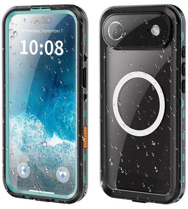 Main image of WERLEO for iPhone 17 Air Waterproof Case Compatible with MagSafe, Magnetic Waterproof Full Body IP68 Underwater Case Built-in Screen Protector Military Grade Shockproof Cover with Lanyard Blue