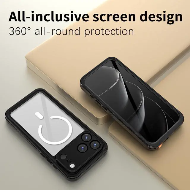 Alt view image 4 of 7 - WERLEO Magnetic Waterproof Case for iPhone 17 Pro Max with Camera Control Capture Button Built-in Screen Protector[IP68 Underwater][Dropproof][Compatible with MagSafe] Shockprooof Phone Cover