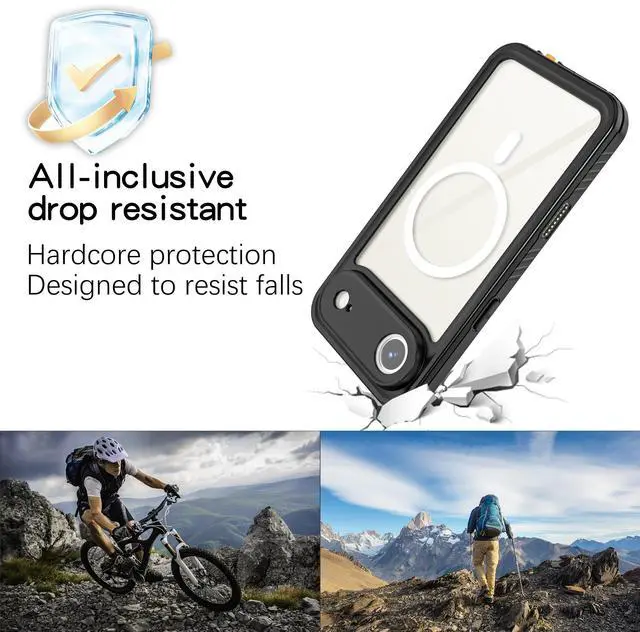 Alt view image 2 of 7 - WERLEO Magnetic Waterproof Case for iPhone 17 Air with Camera Control Capture Button, Built-in Screen Protector[IP68 Underwater][Military Dropproof][Compatible with MagSafe] Shockprooof Phone Cover