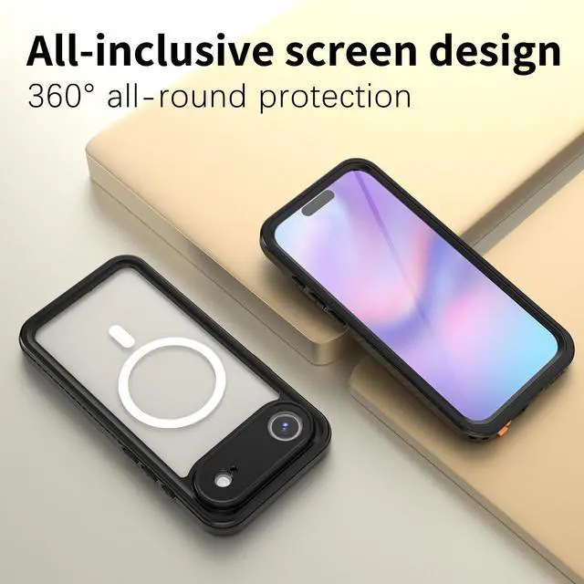 Alt view image 5 of 7 - WERLEO Magnetic Waterproof Case for iPhone 17 Air with Camera Control Capture Button, Built-in Screen Protector[IP68 Underwater][Military Dropproof][Compatible with MagSafe] Shockprooof Phone Cover