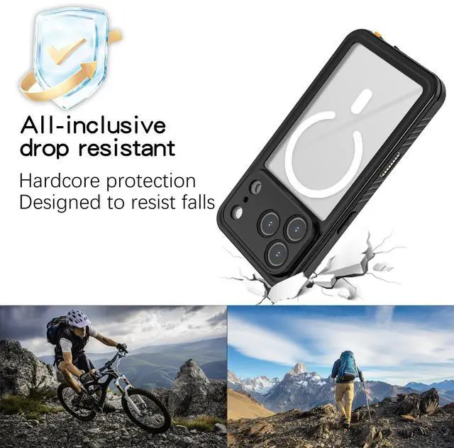 Alt view image 3 of 7 - WERLEO Magnetic Waterproof Case for iPhone 17 Pro with Camera Control Capture Button, Built-in Screen Protector[IP68 Underwater][Military Dropproof][Compatible with MagSafe] Shockprooof Phone Cover