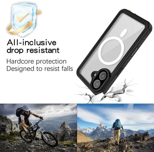 Alt view image 2 of 7 - WERLEO Magnetic Waterproof Case for iPhone 17 with Camera Control Capture Button, Built-in Screen Protector[IP68 Underwater][Military Dropproof][Compatible with MagSafe] Shockprooof Phone Cover