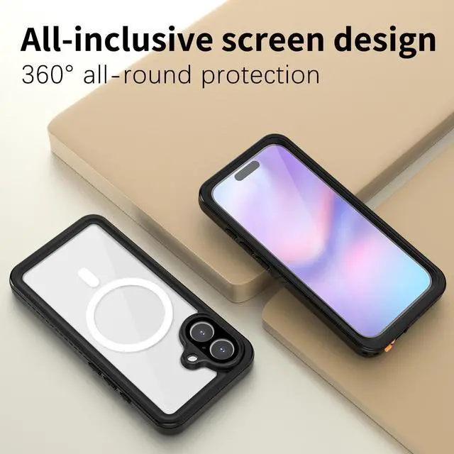 Alt view image 6 of 7 - WERLEO Magnetic Waterproof Case for iPhone 17 with Camera Control Capture Button, Built-in Screen Protector[IP68 Underwater][Military Dropproof][Compatible with MagSafe] Shockprooof Phone Cover