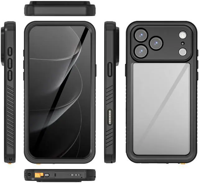 Alt view image 7 of 7 - WERLEO Waterproof Case for iPhone 17 Pro Max with Camera Control Capture Button, Built-in Screen Protector [IP68 Underwater][Military Dropproof] Full Body Shockprooof Phone Cover