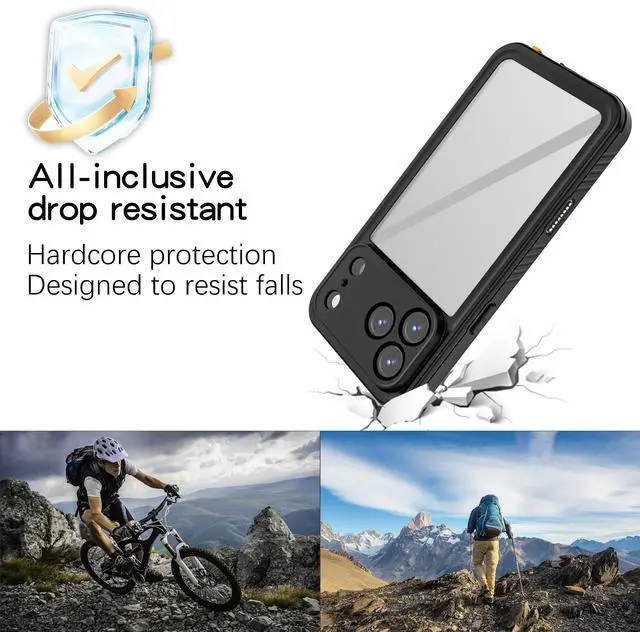 Alt view image 2 of 7 - WERLEO Waterproof Case for iPhone 17 Pro Max with Camera Control Capture Button, Built-in Screen Protector [IP68 Underwater][Military Dropproof] Full Body Shockprooof Phone Cover
