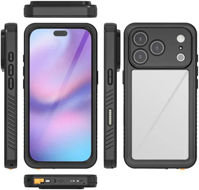 Alt view image 7 of 7 - WERLEO Waterproof Case for iPhone 17 Pro with Camera Control Capture Button, Built-in Screen Protector [IP68 Underwater][Military Dropproof] Full Body Shockprooof Phone Cover