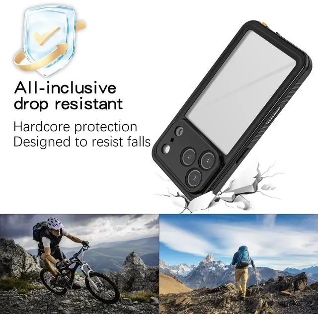 Alt view image 2 of 7 - WERLEO Waterproof Case for iPhone 17 Pro with Camera Control Capture Button, Built-in Screen Protector [IP68 Underwater][Military Dropproof] Full Body Shockprooof Phone Cover