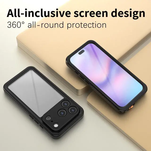 Alt view image 6 of 7 - WERLEO Waterproof Case for iPhone 17 Pro with Camera Control Capture Button, Built-in Screen Protector [IP68 Underwater][Military Dropproof] Full Body Shockprooof Phone Cover