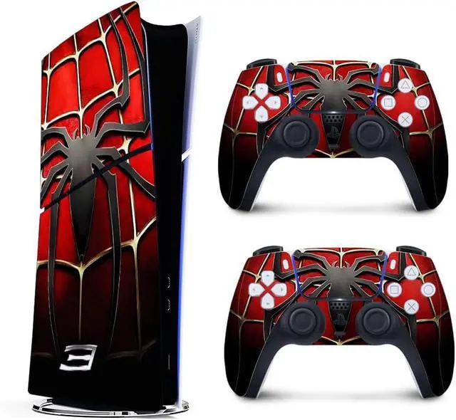 Alt view image 3 of 6 - WERLEO For PS5 Slim Digital Edition Skin - PS5 Slim Digital Edition Console and Controller Accessories Cover Skins Controller Skin Skins for Console Full Set