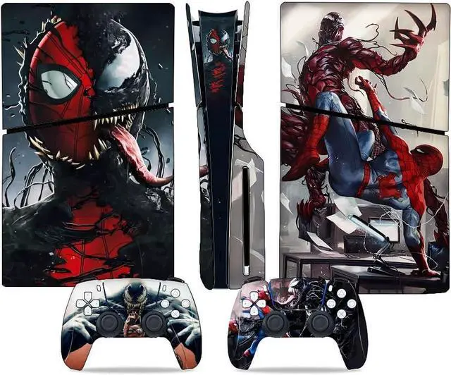 Main image of WERLEO For PS5 Slim Disc Edition Skin - Slim Disc Edition Console and Controller Accessories Cover Skins PS5 Controller Skin Gift ps5 Skins for Console Full Set PS5 Skin Spider