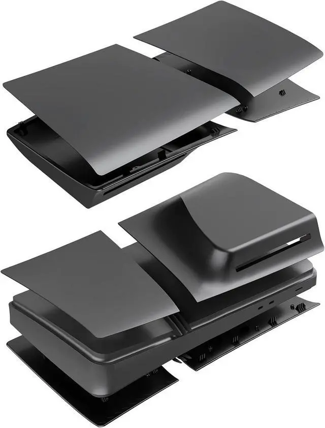 Alt view image 3 of 7 - WERLEO FacePlates for PS5 Pro Disc Edition Cover Plate for PS5 Pro Premium ABS Replacement Plates Anti-Scratch Dustproof Protective Shell Case for PlayStation 5 Pro Disc Version