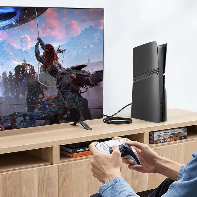 Alt view image 4 of 7 - WERLEO FacePlates for PS5 Pro Disc Edition Cover Plate for PS5 Pro Premium ABS Replacement Plates Anti-Scratch Dustproof Protective Shell Case for PlayStation 5 Pro Disc Version