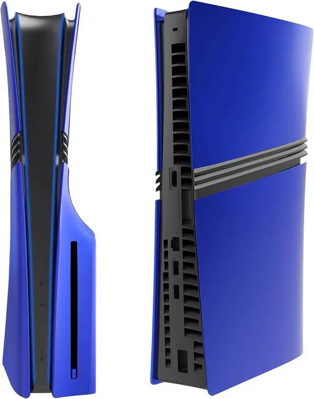 Alt view image 7 of 7 - WERLEO FacePlates for PS5 Pro Disc Edition Cover Plate for PS5 Pro Premium ABS Replacement Plates Anti-Scratch Dustproof Protective Shell Case for PlayStation 5 Pro Disc Version Blue