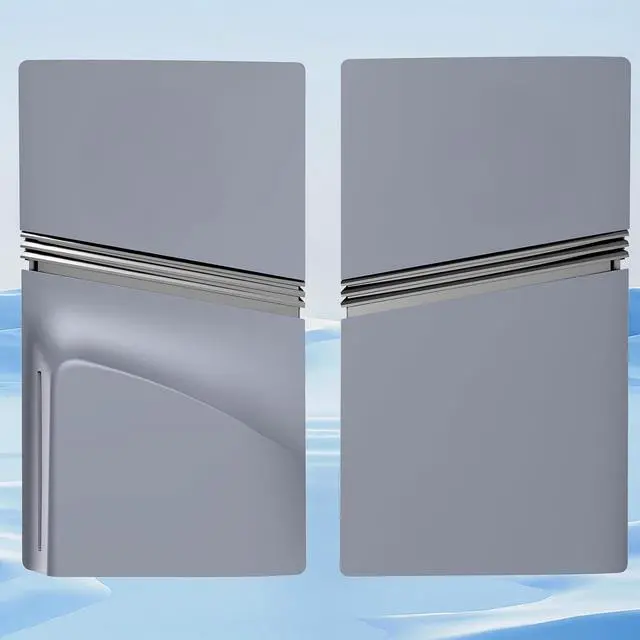 Alt view image 6 of 7 - WERLEO FacePlates for PS5 Pro Disc Edition Cover Plate for PS5 Pro Premium ABS Replacement Plates Anti-Scratch Dustproof Protective Shell Case for PlayStation 5 Pro Disc Version Grey