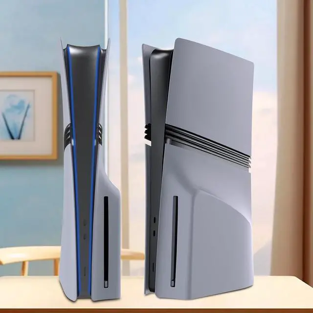 Alt view image 7 of 7 - WERLEO FacePlates for PS5 Pro Digital Edition Wedorat Cover Plates for PS5 Pro Digital ABS Anti-Scratch Dustproof Protective Shell Replacement FacePlate for PlayStation 5 Pro Digital Grey