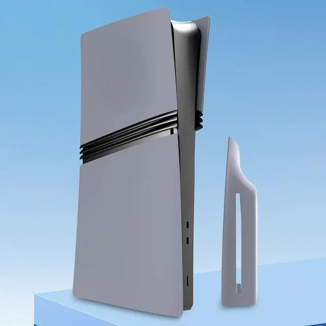 Alt view image 4 of 7 - WERLEO FacePlates for PS5 Pro Digital Edition Wedorat Cover Plates for PS5 Pro Digital ABS Anti-Scratch Dustproof Protective Shell Replacement FacePlate for PlayStation 5 Pro Digital Grey