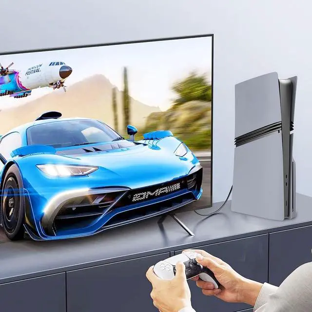 Alt view image 3 of 7 - WERLEO FacePlates for PS5 Pro Digital Edition Wedorat Cover Plates for PS5 Pro Digital ABS Anti-Scratch Dustproof Protective Shell Replacement FacePlate for PlayStation 5 Pro Digital Grey