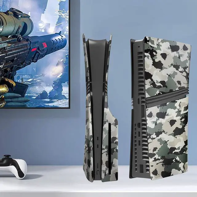 Alt view image 7 of 7 - WERLEO FacePlates for PS5 Pro Digital Edition Wedorat Cover Plates for PS5 Pro Digital ABS Anti-Scratch Dustproof Protective Shell Replacement FacePlate for PlayStation 5 Pro Digital Camouflage