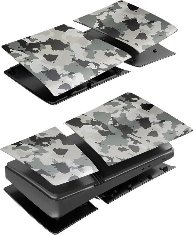 Alt view image 4 of 7 - WERLEO FacePlates for PS5 Pro Digital Edition Wedorat Cover Plates for PS5 Pro Digital ABS Anti-Scratch Dustproof Protective Shell Replacement FacePlate for PlayStation 5 Pro Digital Camouflage