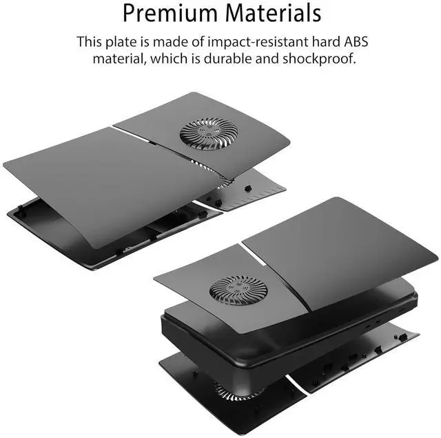 Alt view image 6 of 7 - WERLEO Faceplates for PS5 Slim Digital Edition with RGB Light Strip and Dust Filter with Cooling Vents DOBEWINGDELOU 400+ Effects LED Light Ring Console Face Plate Cover DIY Decoration Kit Black