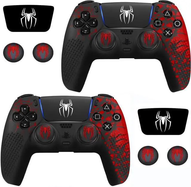 Main image of WERLEO Anti-Slip Controller Skin for PS5 Controller, Accessories, Silicone Cover Case with Thumb Grip Gaps and Touch Pad Sticker 2 Pack